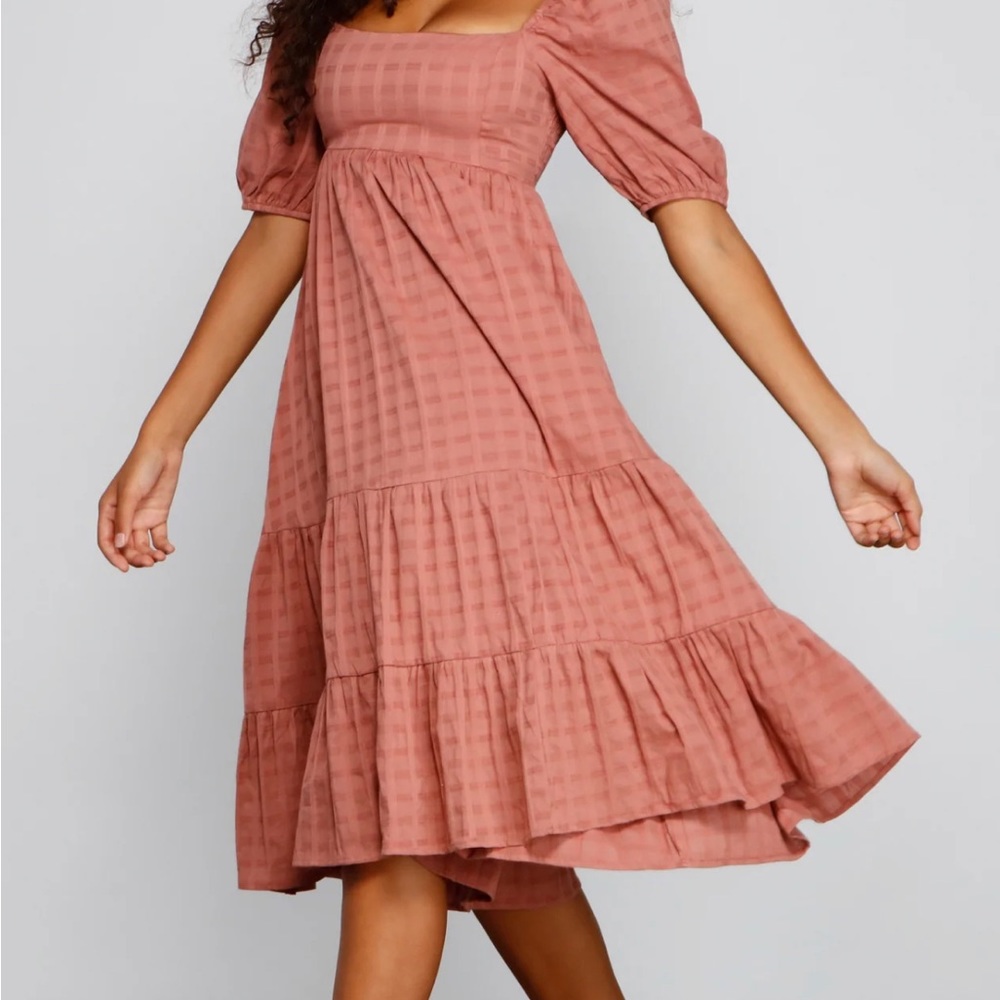 A-line midi dress-  Mauve color- size Small, NWT, never worn